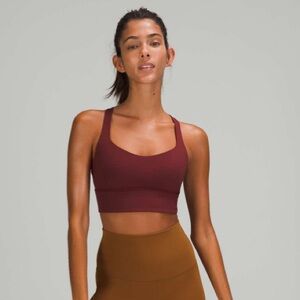 LULULEMON FREE TO BE LONGLINE BRA - SIZE 6 - RED MERLOT